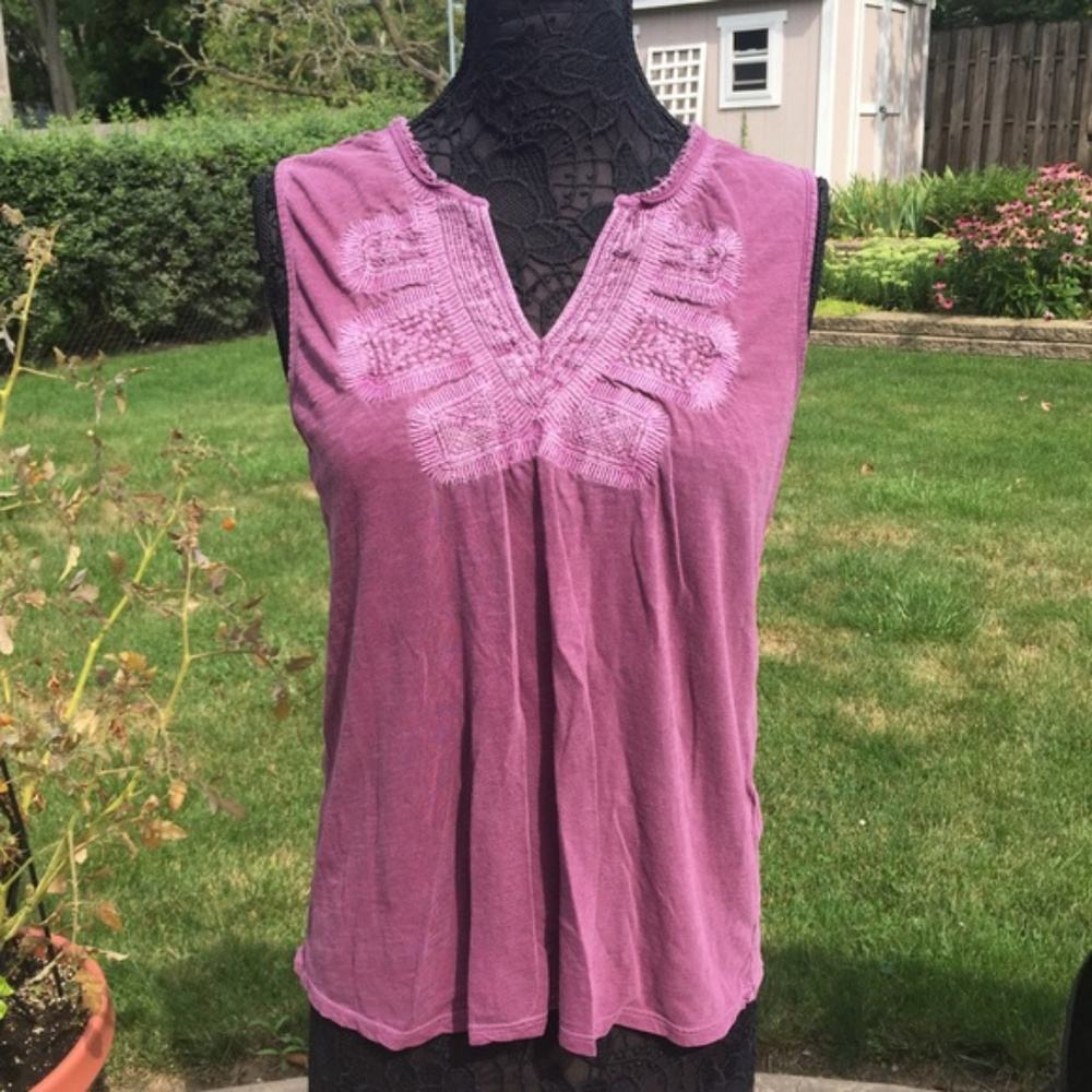 Lucky Brand Embroidered Tank